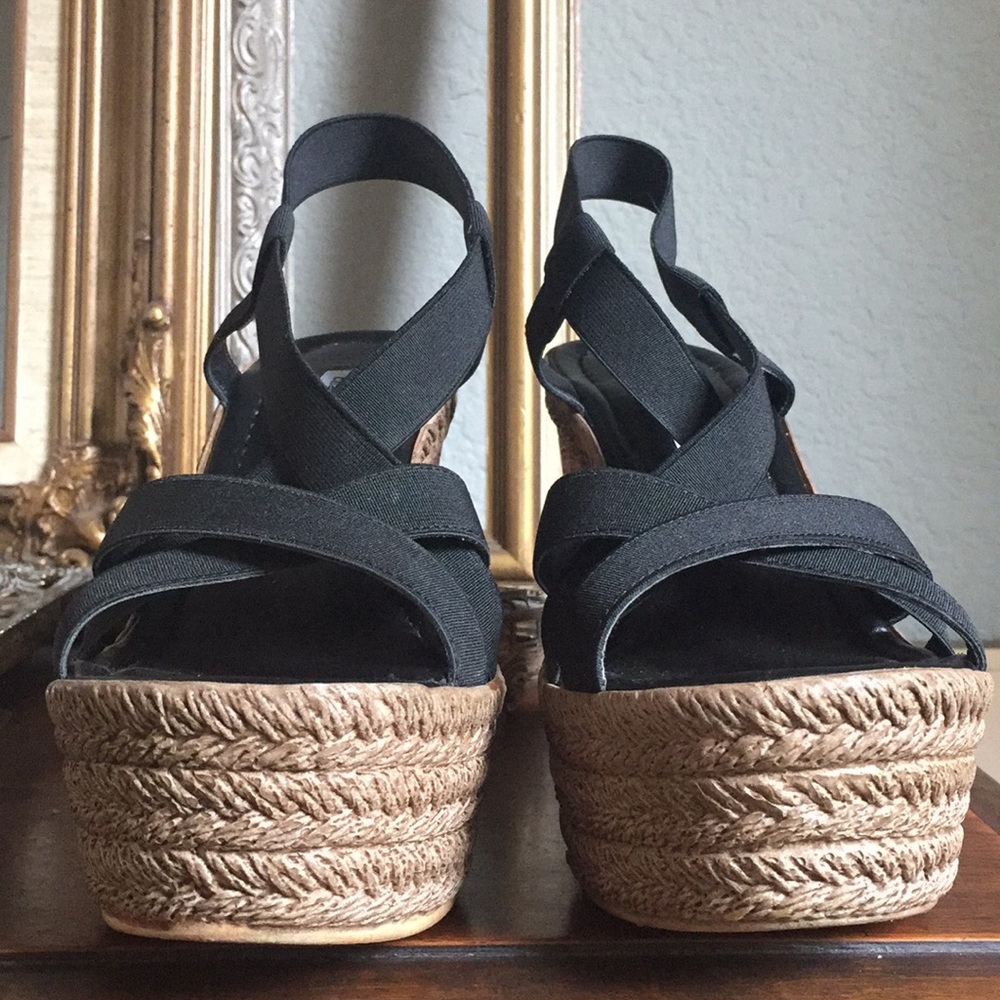 Charles David Faux Cork And Espadrilles Wedges - Picture 6 of 8